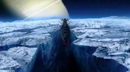 Yamato descends toward an abandoned mine on Enceladus.