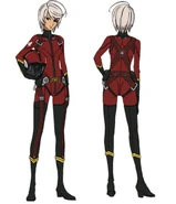 Space Battleship Yamato 2202: Warriors of Love character design sheet for Akira Yamamoto
