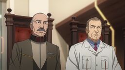 Heikuro Todo and the first President of the Earth Federation in 2203