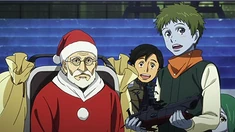 A Garmillan child holding a toy replica of Yamato