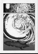 The Kirishima in the manga attempting to divert the Interplanetary missile