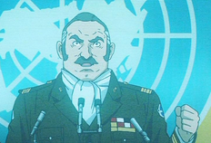 Serizawa publicly announces the Earth had entered a state of war