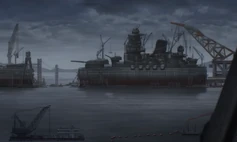 The Yamato is repaired in preparation for the cerimony
