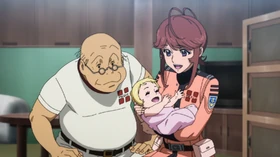 Sado and Kyozuka take care of Sasha