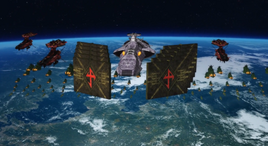 Burrell fleet over earth