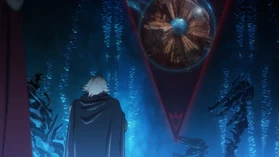 Zworder looks at a screen inside of the Meditation Room