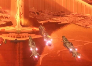 Zerandal and UX-01s over Luda