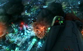 The Yamato'"`UNIQ--nowiki-000000A1-QINU`"''s  bombs the Pluto base