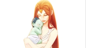 The original Saberah and her adoptive son