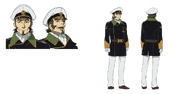 Osamu Yamanami's first character design sheet for Space Battleship Yamato 2199