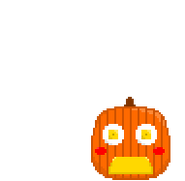 Pumpkin-chan when shocked.