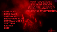 Yandere Simulator Shadow Mysteries - Main Menu