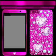 La texture du téléphone de Kokoro Momoiro.