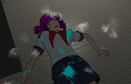 Le cadavre de Kokona après son électrocution.