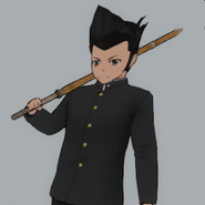 L'ancienne apparence de Shichiro (Triangle Pompadour).
