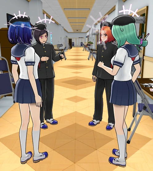 ArtClubRoutineDuringAmaiChallenge.png (50 KB) The art club talking together except Geiju.