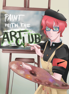 Poster actual del Club de Arte ubicado en la zona de los casilleros. Este poster fue dibujado por la artista Neronda.