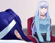 Another illustration of Aoi that shows her with Megami Saikou in Osana's official release video.