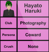 Primeiro perfil de Hayato.