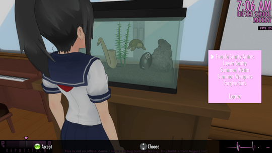 A preview of the sanity animations menu, shown in the August 14th blog post.
