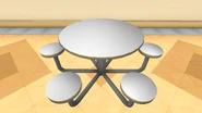 A cafeteria table.