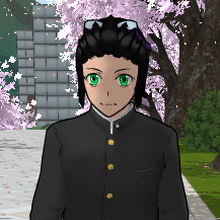 Mantaro Sashimasu Galeria Yandere Simulator Wiki Fandom He has messy black hair that is swept back, except for two bangs on the side, he wears black swimming goggles and has green eyes. yandere simulator wiki fandom