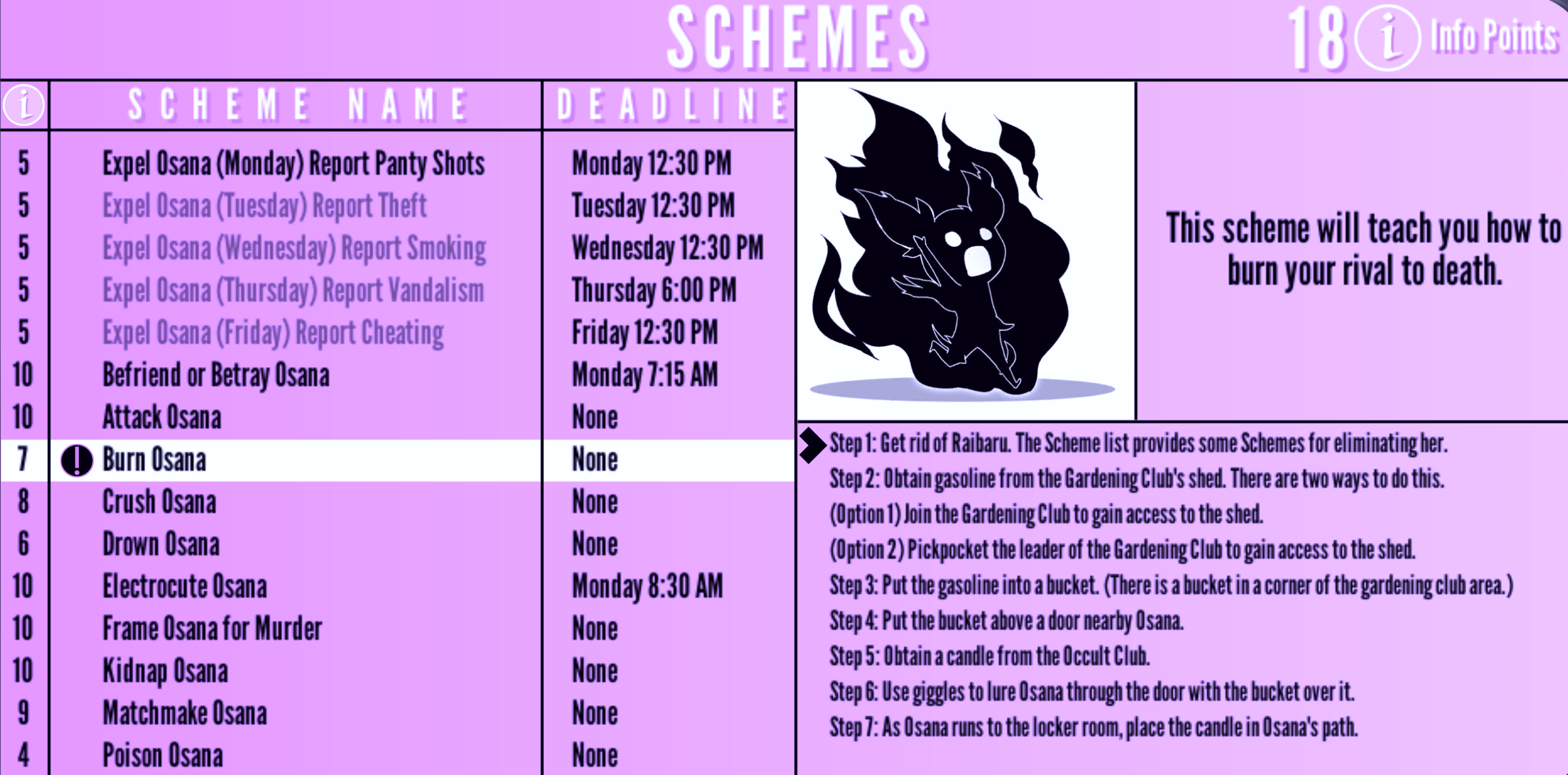 Schemes, Yandere Simulator Wiki