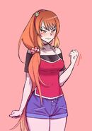 An illustration of Osana in casual clothes by kjech.