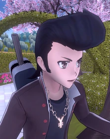 Togo wearing his chain with the male delinquents.