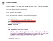 Aishis questions and unrevealed characters (Trivia)