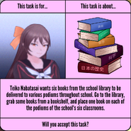 Teiko's task description.