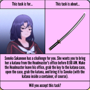 Sonoko's task description.