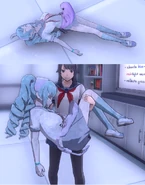 A student after freezing to death by the Biology Lab freezer.