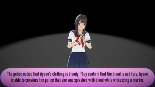 Ayano after convincing the cops.