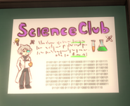 Poster of Science Club in hallway