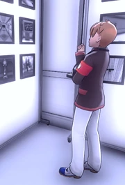 Wataru analyzing the photographs.