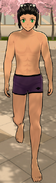 Iruka in seiner Badehose