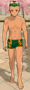Unagi in seiner Badehose