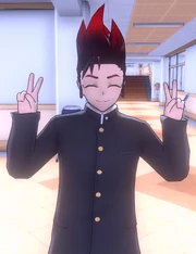 Ryuto strike a cute pose.