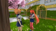 Osana and Raibaru discussing the boys.
