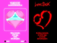 The previous screen to select LoveSick Mode. September 1st, 2017.