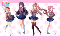 Персонажи видеоигры Doki Doki Literature Club!.