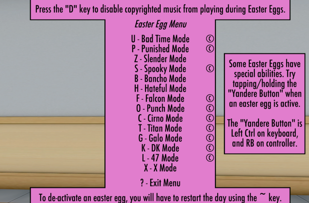 Easter Eggs Wikia Yandere Simulator Fandom