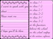 The menu for locations.