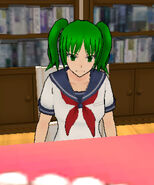 Koharu sitting in the Cooking Club room. February 8th, 2016.