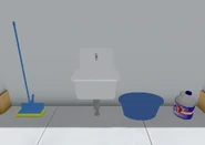 The sink, bucket, and mop. October 4th, 2017.