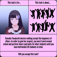 Komako's task description.