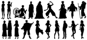 Silhouettes of the  (excluding ).