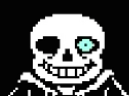 Sans' glowing eye.