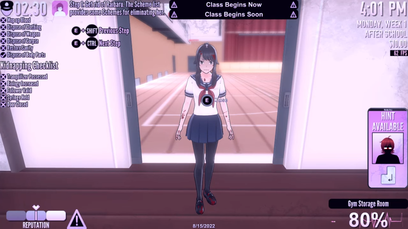 yandere simulator game play yandere simulator game play